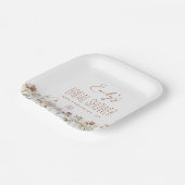 テラコッタワイルドフラワーボホブライダルシャワーイン開花 ペーパープレート (傾斜あり)