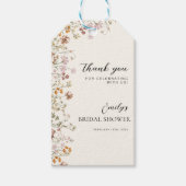 テラコッタワイルドフラワーボホブライダルシャワーサンキューユナイテッド ギフトタグ (正面)