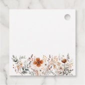 テラコッタワイルドフラワーボホベイビーシャワー感謝してい フェイバータグ (裏面)