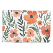 テラコッタワイルドフラワーボホベッドルームデコ素朴ール 枕カバー (裏面)