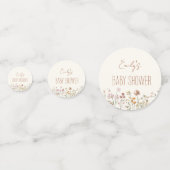 テラコッタワイルドフラワーボホーベイビーシャワーイン開花 コンフェッティ (裏面)