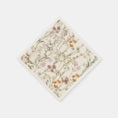 テラコッタワイルドフラワーボホーベイビーシャワーイン開花 スタンダードカクテルナプキン (角)