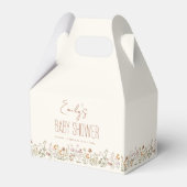 テラコッタワイルドフラワーボホーベイビーシャワーイン開花 フェイバーボックス (正面サイド)