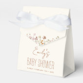 テラコッタワイルドフラワーボホーベイビーシャワーイン開花 フェイバーボックス (正面サイド)