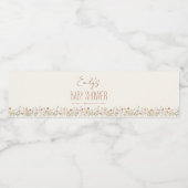 テラコッタワイルドフラワーボホーベイビーシャワーイン開花 ペットボトルラベル (シングルラベル)