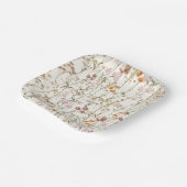 テラコッタワイルドフラワーボホーベイビーシャワーイン開花 ペーパープレート (傾斜あり)