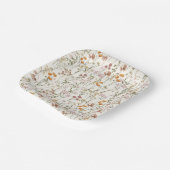 テラコッタワイルドフラワーボホーベイビーシャワーイン開花 ペーパープレート (傾斜あり)