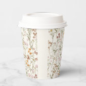 テラコッタワイルドフラワーボホーベイビーシャワーイン開花 紙コップ (左)