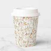 テラコッタワイルドフラワーボホーベイビーシャワーイン開花 紙コップ (裏面)