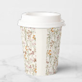 テラコッタワイルドフラワーボホーベイビーシャワーイン開花 紙コップ (右)