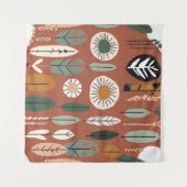 テラコッタワイルドフラワーボホ素朴折衷壁 タペストリー (正面(横))