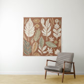 テラコッタワイルドフラワーボホ素朴折衷壁 タペストリー (インサイチュ)