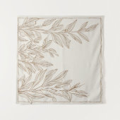 テラコッタワイルドフラワーボホ素朴折衷壁 タペストリー (正面(横))