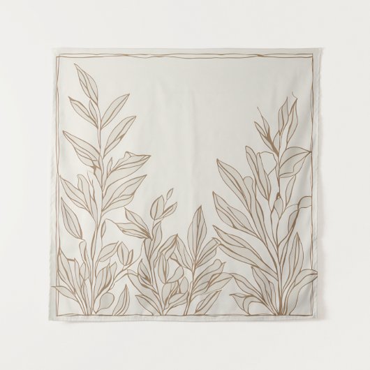 テラコッタワイルドフラワーボホ素朴折衷壁 タペストリー (正面)