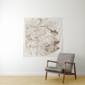 テラコッタワイルドフラワーボホ素朴折衷壁 タペストリー (インサイチュ(横))