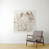 テラコッタワイルドフラワーボホ素朴折衷壁 タペストリー (インサイチュ)