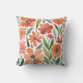 テラコッタワイルドフラワーボホ素朴春アクセント クッション (正面)