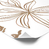 テラコッタワイルドフラワーボホ素朴春ウォールアート ポスター (コーナー)