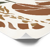 テラコッタワイルドフラワーボホ素朴春ウォールアート ポスター (コーナー)