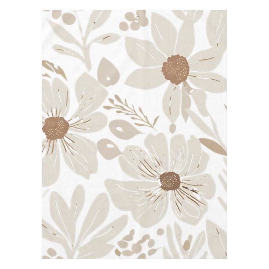 テラコッタワイルドフラワーボ素朴ホ春デコール テーブルクロス (正面)