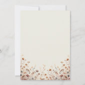 テラコッタワイルドフラワーモダンズブライダルティーシャワー 招待状 (裏面)