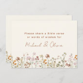 テラコッタワイルドフラワー共有バイブル詩 サンキューカード (正面/裏面)