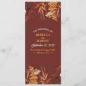 テラコッタワイルドフラワー秋秋の結婚式プログラム プログラム (正面)