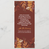 テラコッタワイルドフラワー秋秋の結婚式プログラム プログラム (裏面)