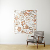 テラコッタワイルドフラワー素朴ボホウォールつるズ タペストリー (インサイチュ(横))