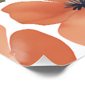 テラコッタワイルドフラワー素朴ボホウォールアート ポスター (コーナー)