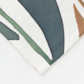 テラコッタワイルドフラワー素朴ボホスローのための春 フリースブランケット (角)