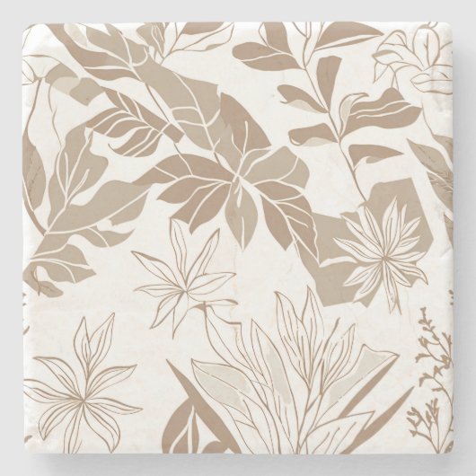 テラコッタワイルドフラワー素朴春ホームデコール ストーンコースター (正面)