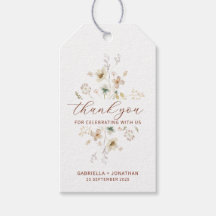 テラコッタワイルドフラワー結婚式の引き出物ありがとう