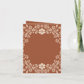 テラコッタヴィンテージウェディングサンキューカード カード (裏面)