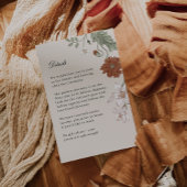 テラコッタヴィンテージフラワーズ秋の結婚式詳細 エンクロージャーカード