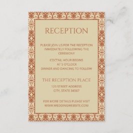 テラコッタヴィンテージボホ結婚ズ エンクロージャーカード