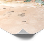 テラコッタ人気があるブルゴーニュフローラユーカリ聖人 ポスター (角)