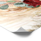 テラコッタ人気がある深いレッドフローラセージへようこそ ポスター (角)