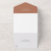 テラコッタ伝統的エレガントな結婚式 オールインワン招待状 (外側)