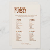 テラコッタ何があなたの財布のブライダルシャワーゲーム (正面/裏面)