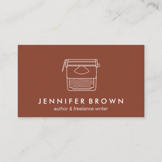 テラコッタ作家ブロガーのフリーランサー・タイプライター 名刺 (正面)