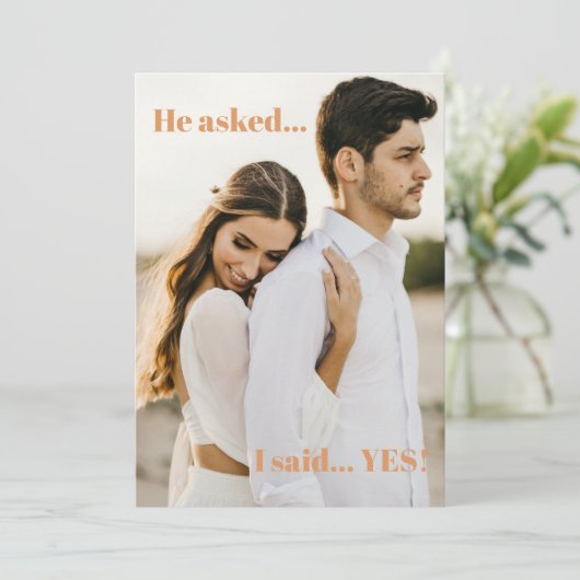 テラコッタ写真Iは言ったYes婚約パーティ 招待状 (スタンド正面)