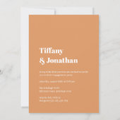 テラコッタ写真Iは言ったYes婚約パーティ 招待状 (裏面)