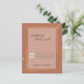 テラコッタ写真QRコード結婚式の招待救日付 (スタンド正面)