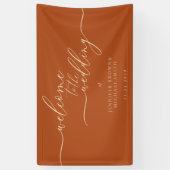 テラコッタ国旗の結婚ようこそ 横断幕 (縦)