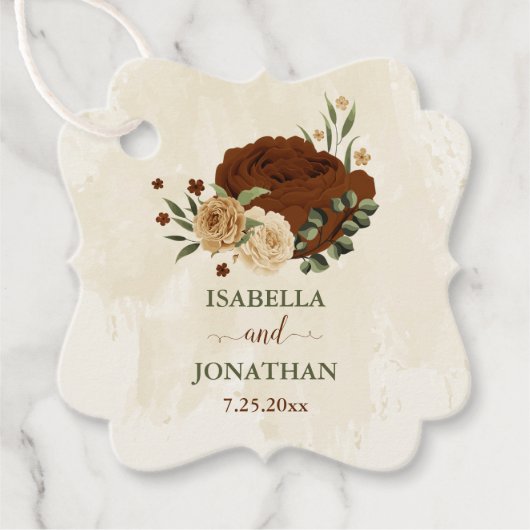 テラコッタ土調フローラ結婚緑 フェイバータグ (正面)