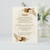 テラコッタ地球トーン結婚フローラ詳細 エンクロージャーカード (スタンド正面)