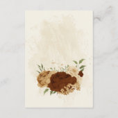 テラコッタ地球トーン結婚フローラ詳細 エンクロージャーカード (裏面)