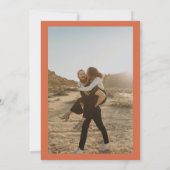 テラコッタ夏のフローラ写真ブライダルシャワー 招待状 (裏面)