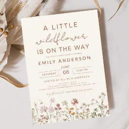 テラコッタ小さなワイルドフラワーの赤ちゃんシャワー